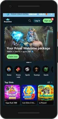 Royal Sea sign in